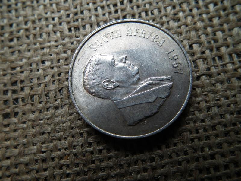 Dél-afrikai 1 rand, 1967, ezüst