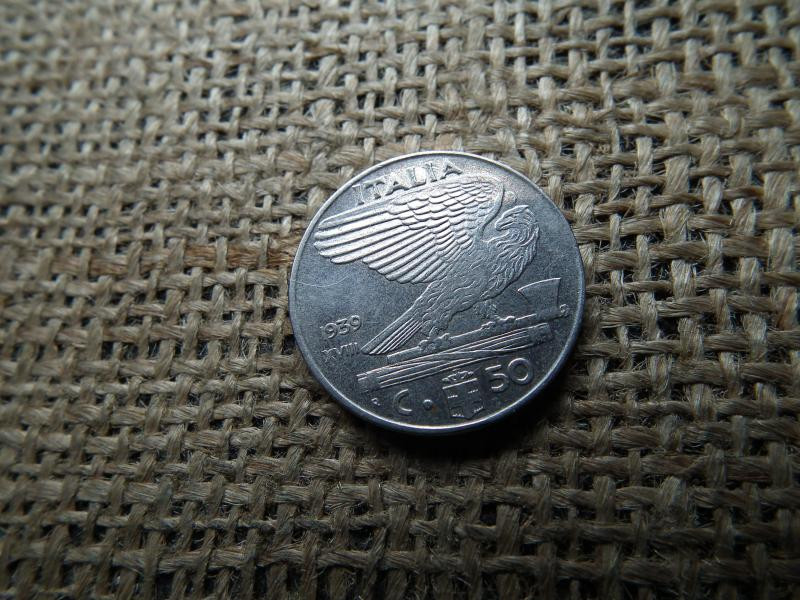 Olaszország 50 centesimi, 1939 XVIII
