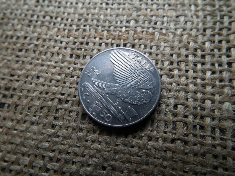Olaszország 50 Centesimi, 1942, fémpénz