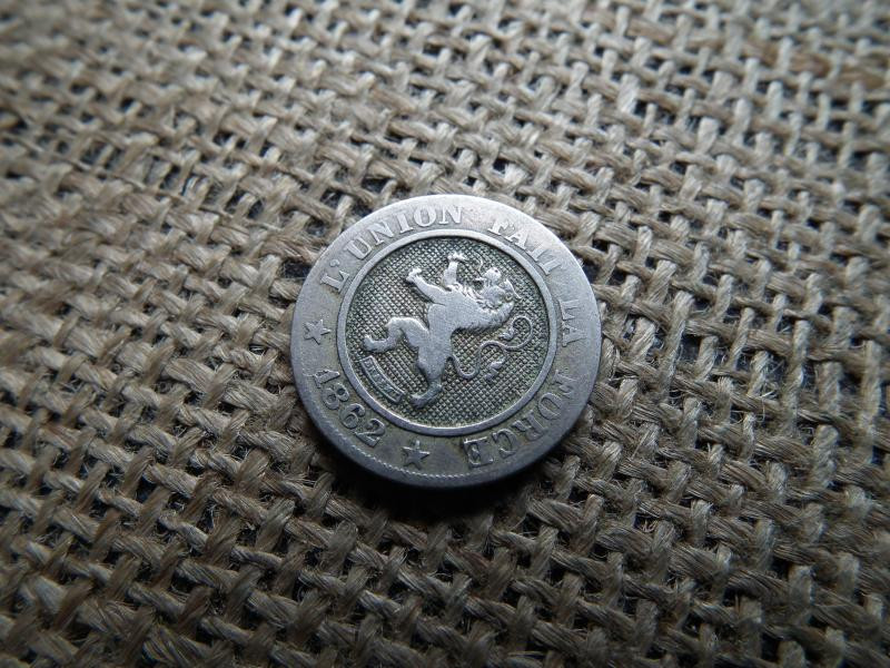 Belgium 10 centimes érme, 1862