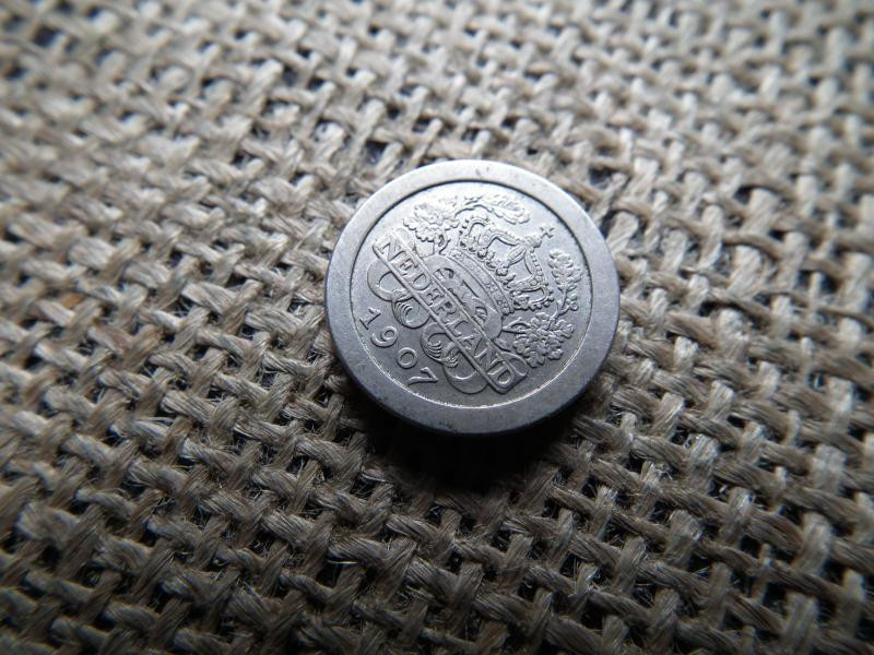 Hollandia 5 cent, 1907, rézpénz