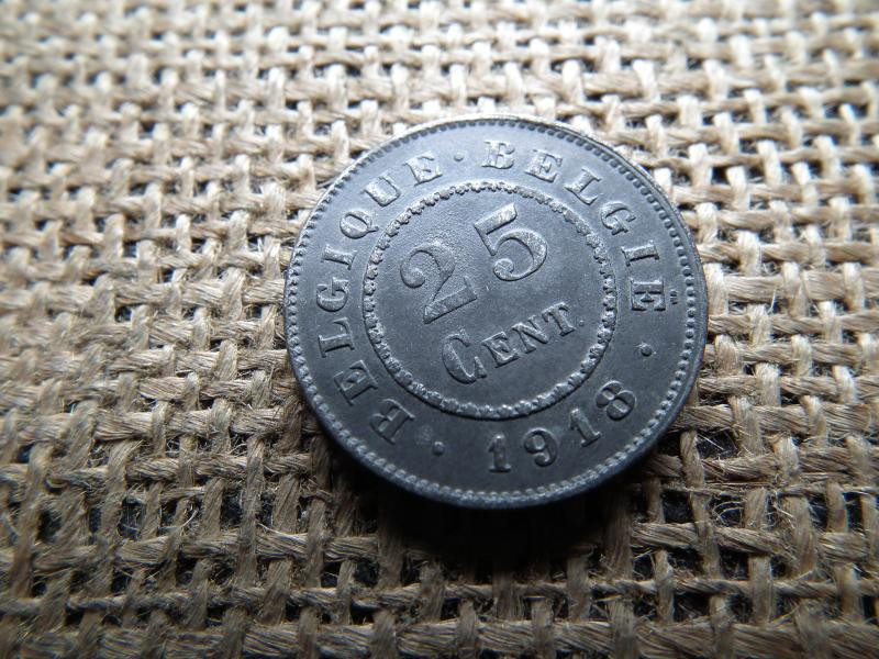 Belgium 25 centimes, 1918