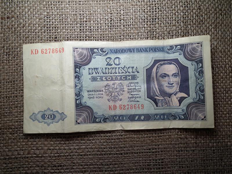 Lengyelország 20 zlotych, 1948