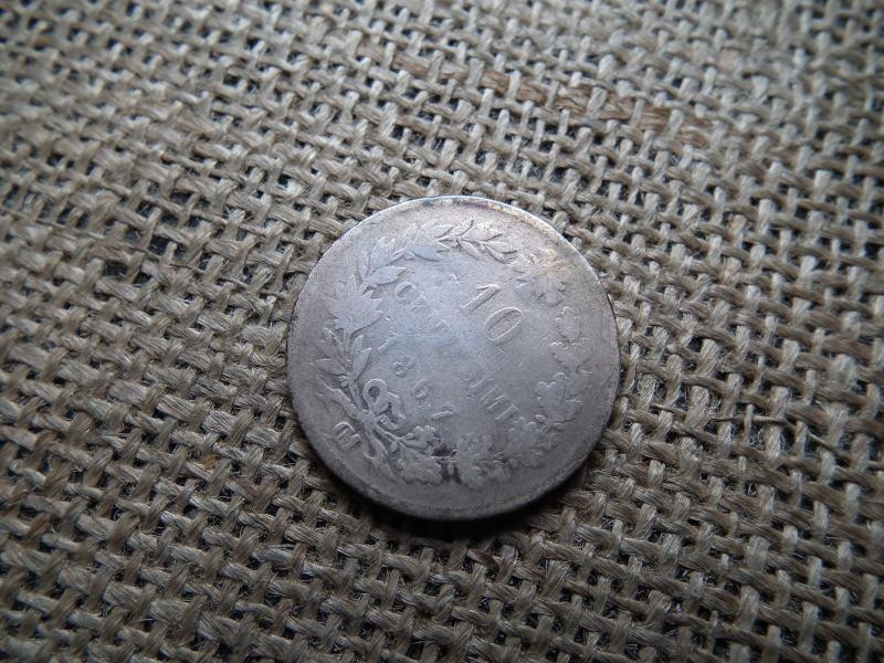 Olaszország, 10 centesimi, 1867, ezüstözött