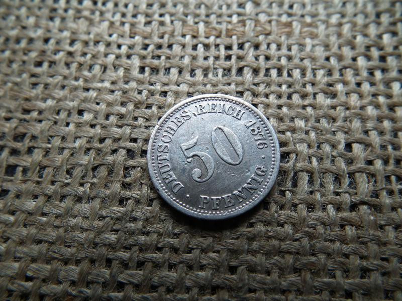 Birodalmi 50 Pfennig, 1876, ezüst