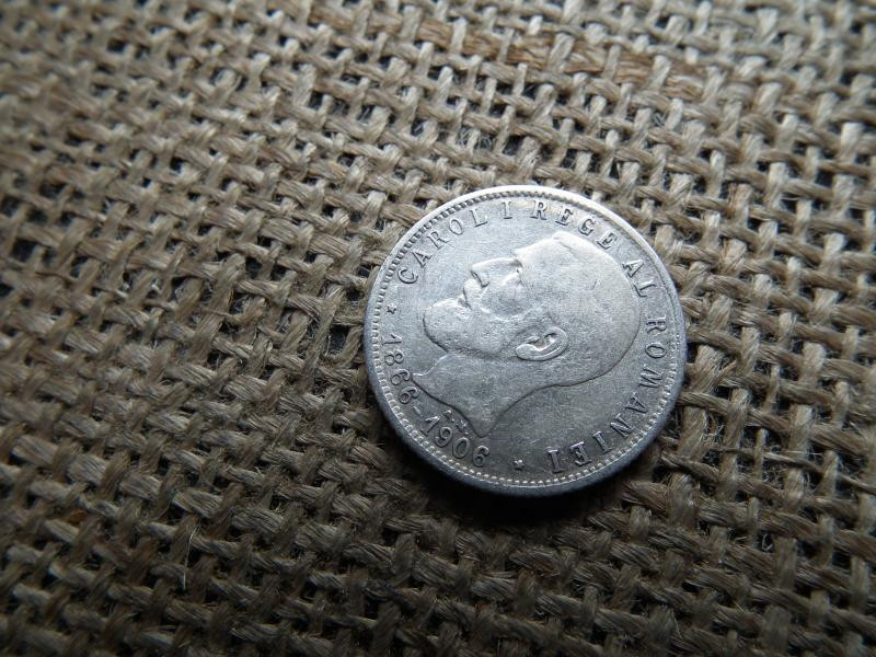 Románia, 1 leu, 1906, ezüst érme