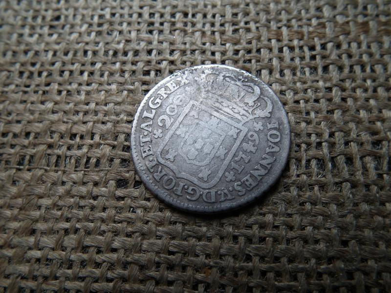 Portugália, 200 reis, 1749, João V, 12 Vinténs
