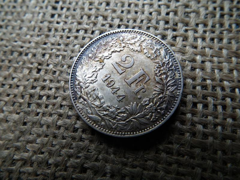 Ezüst 2 Frank, 1944, Svájc