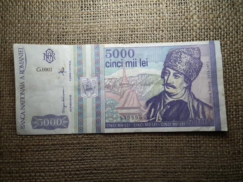 Románia 5000 lei bankjegy, 1993