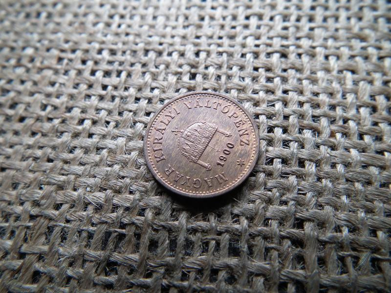 1 fillér, 1900, korona kori magyar érme