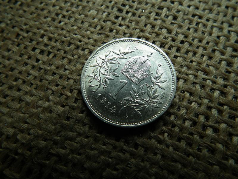 Ezüst 1 korona érme, 1914, Corona