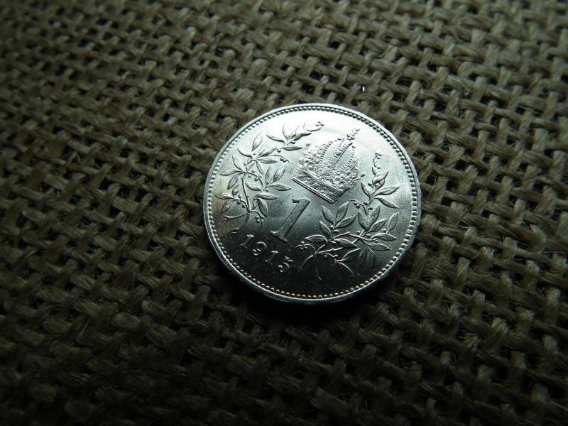 Ezüst 1 korona érme, 1915, Corona