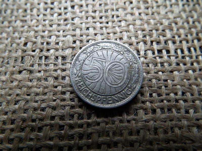 Birodalmi 50 pfennig, 1938 J, reichspfennig
