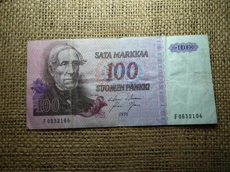 Finnország 100 márka, 1976, markkaa