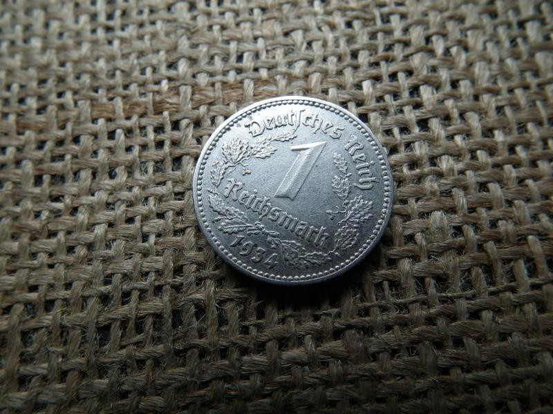Birodalmi 1 márka érme, 1934, J jel