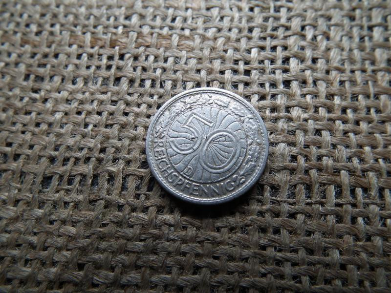 Birodalmi 50 pfennig, 1930 D, reichspfennig
