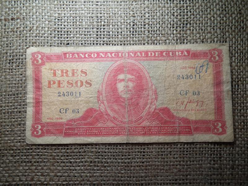 Kuba 3 pesos, 1986, Ernesto Guevara