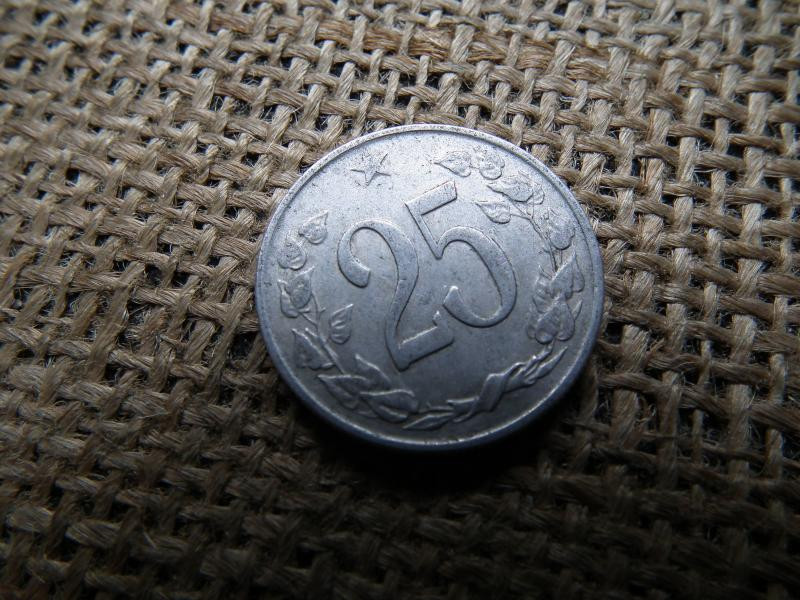 Csehszlovákia 25 halierov, 1964, ritka