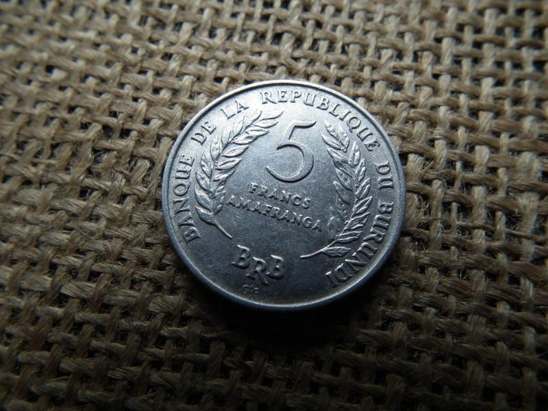 Burundi 5 frank, 1969, fémpénz