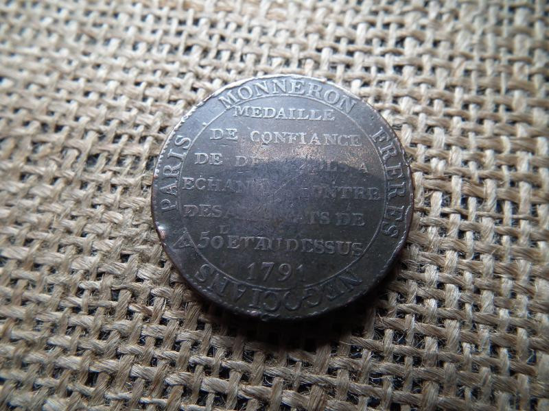 Franciaország 2 sols kereskedői token, 1791