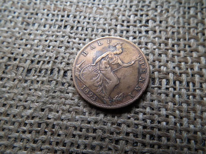 Anglia fél penny, 1893, Viktória korona