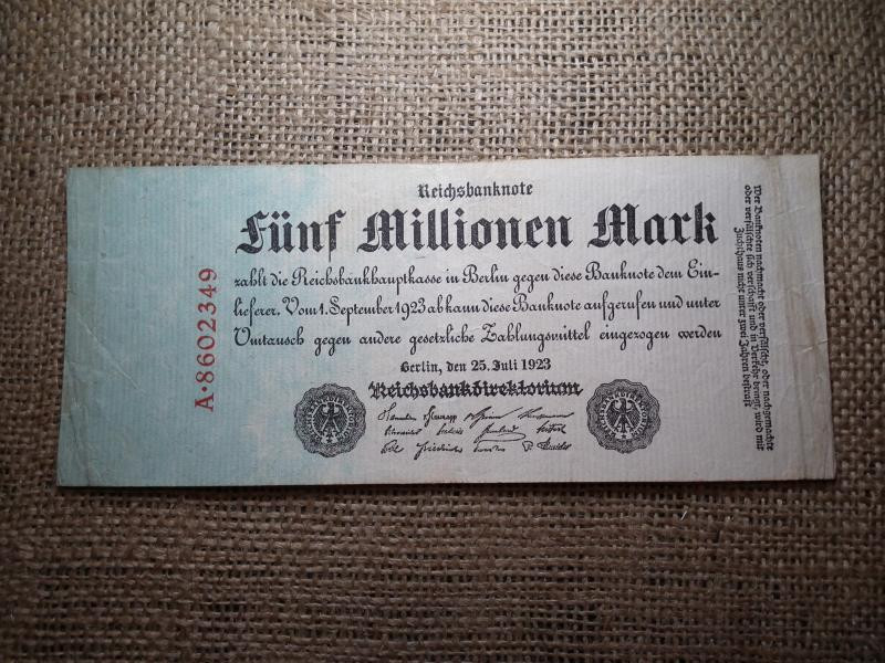 Birodalmi 5 millió márka, 1923, Reichsbanknote