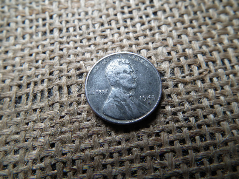 USA 1 cent 1943 D , Lincoln - Steel Cent