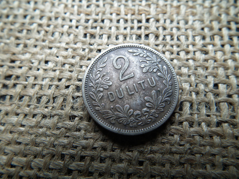 Ezüst 2 Litu 1925 , du litu , Litvánia 