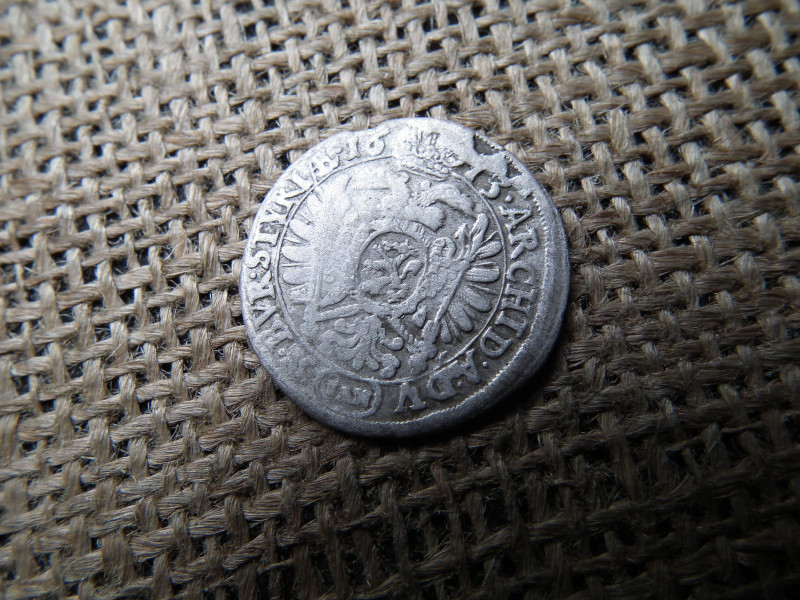 I. Lipót , ezüst 6 krajcár 1673 IAN ,Graz , gyakori verőtőrepedés az évszámnál ! R 