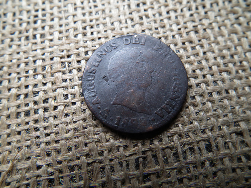 Mexikó 2 Real 1822 Mo Jm , 2 Reales - Agustín I , 6,94g bronz ! R ! Korabeli hamis . nem ezüst ! 