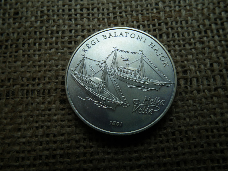 Ezüst 2000 forint 1997 BU , Régi Balatoni Hajók 