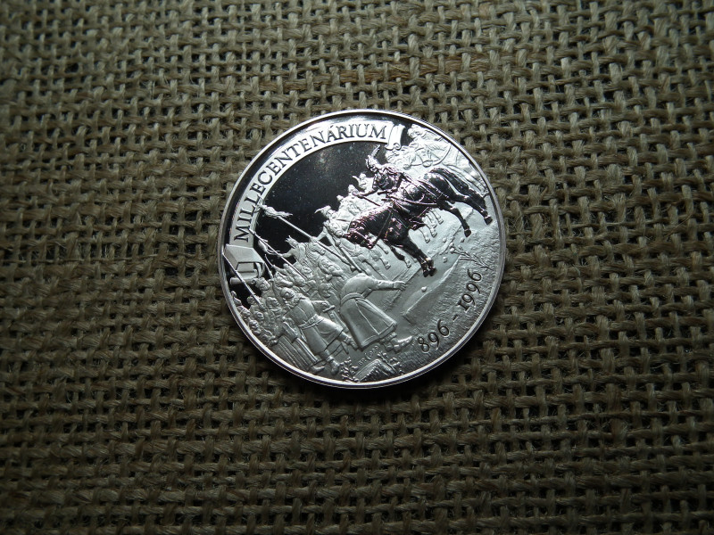 Millecentenárium ezüst emlékérem 896 - 1996 fél uncia Ag (.999)