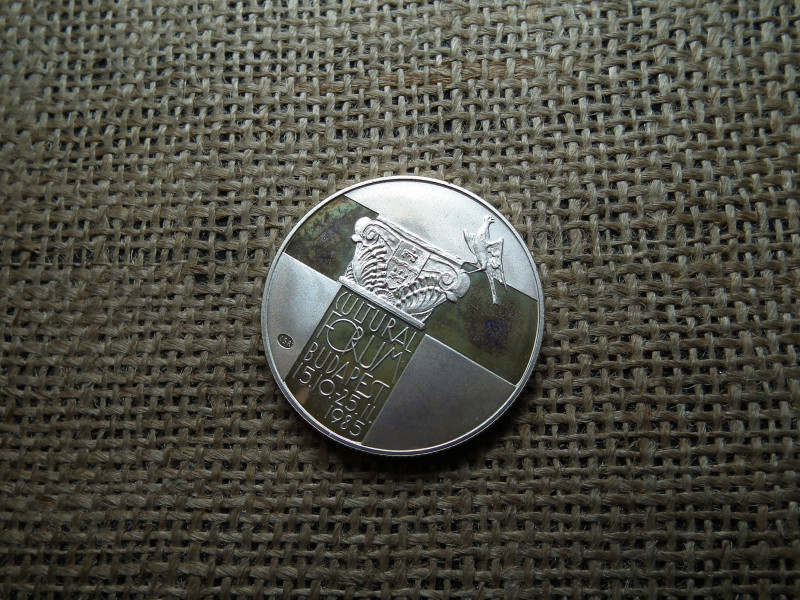 Ezüst 500 forint 1985 PP ,  Kulturális fórum 