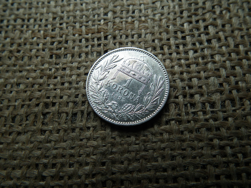 Ezüst 1 korona 1895 KB , így ritkább 