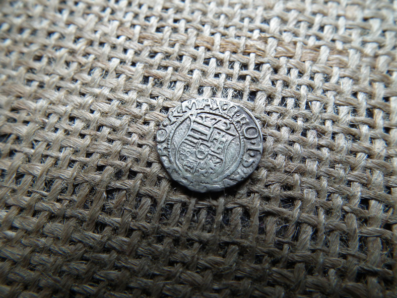 I. Miksa ezüst dénár 1575 KB , Körmöcbánya , denár
