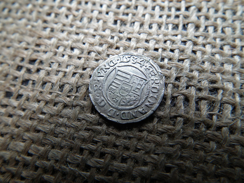I. Ferdinánd ezüst dénár 1534 KB , Körmöcbánya , denár
