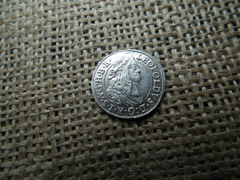 I. Lipót , ezüst 3 krajcár 1671 Hall , Tirol  ,  kreuzer 