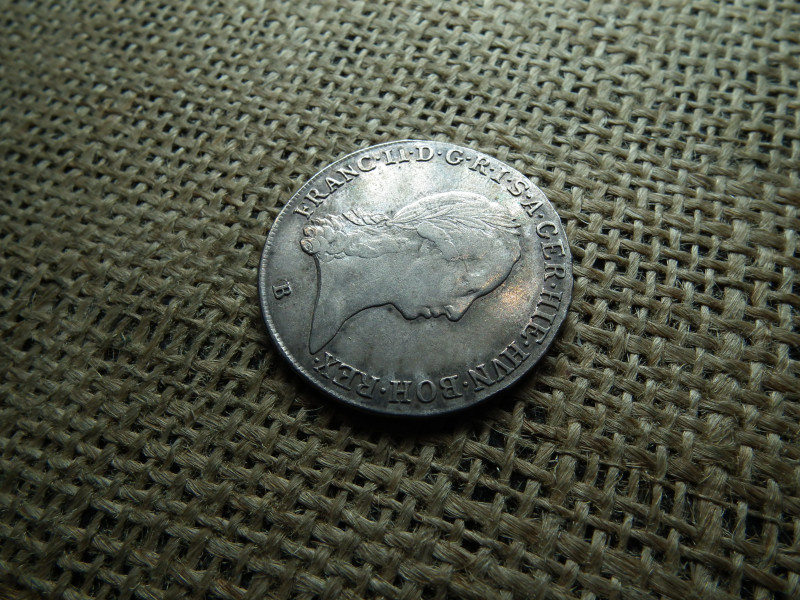 II. Ferenc , ezüst 1/2 tallér 1797 B , Körmöcbánya ! Nem volt füles , sem foglalatban , thaler 