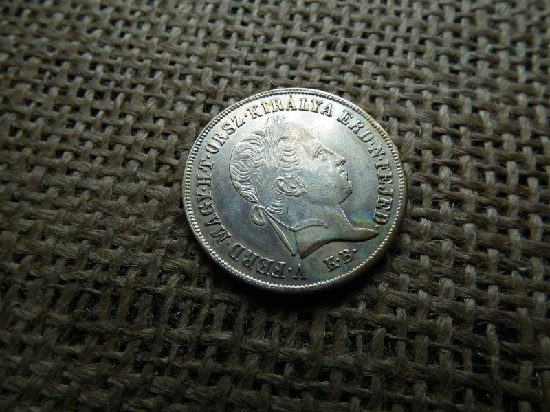V. Ferdinánd ezüst 20 krajcár 1848 KB  , Körmöcbánya ! 