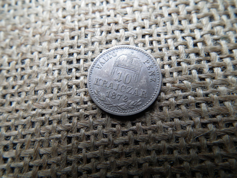Ferenc József , ezüst 10 krajcár 1872 KB , Körmöcbánya 