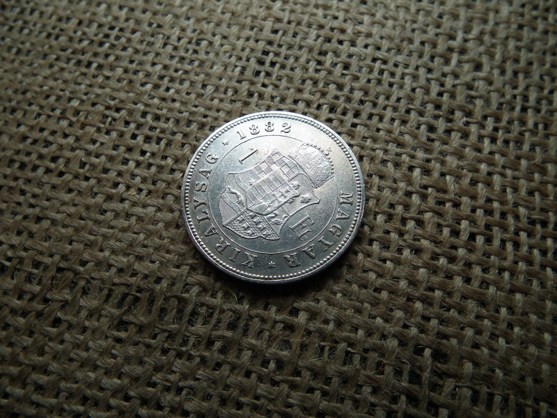 Ferenc József , ezüst 1 forint 1882 KB , Körmöcbánya