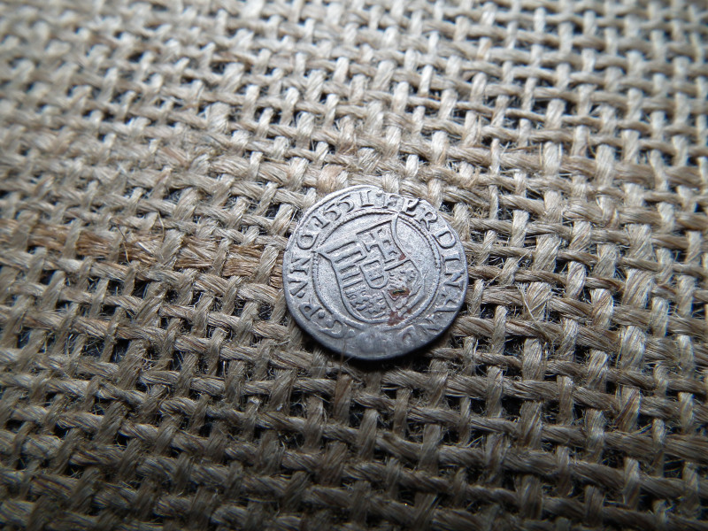I. Ferdinánd ezüst dénár 1551 KB , Körmöcbánya , denár