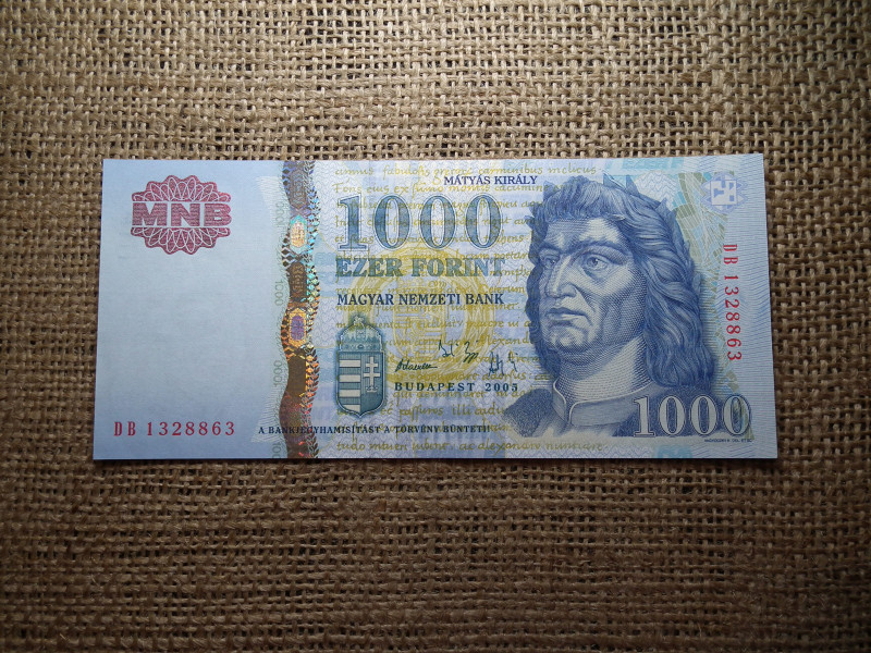 1000 Forint Bankjegy 2005 DB EF