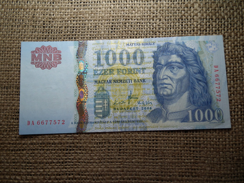 1000 Forint Bankjegy 2008 DA EF - VF