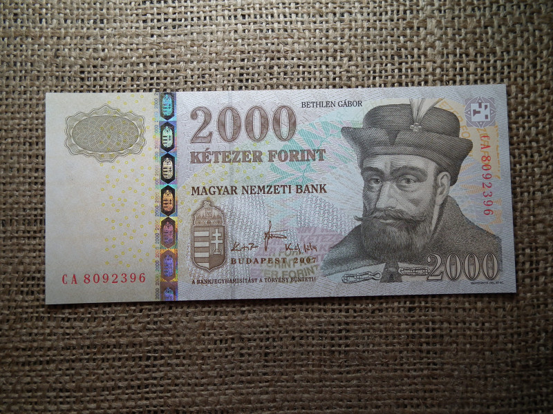 2000 Forint Bankjegy 2007 CA UNC