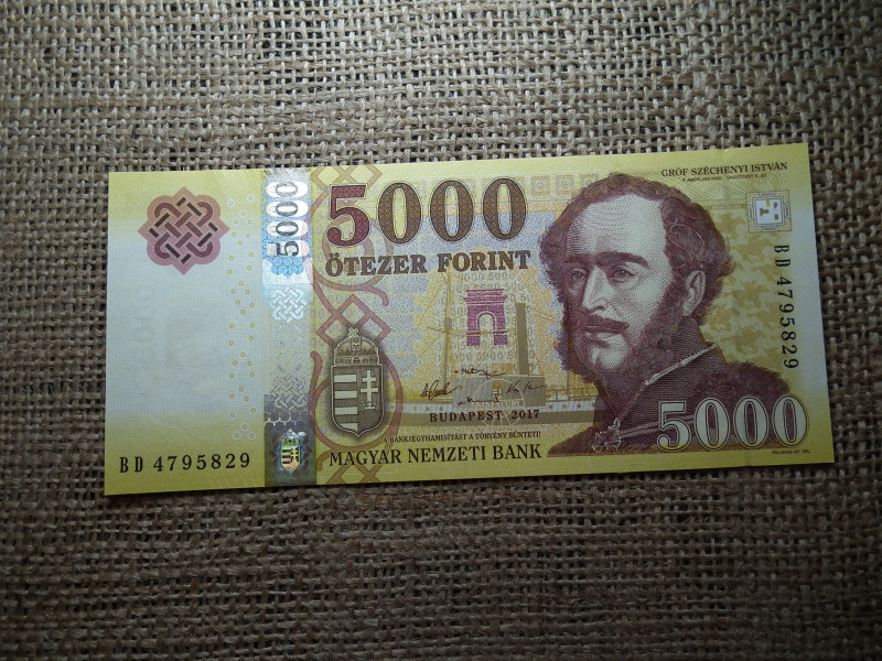 5000 Forint Bankjegy 2017 BD UNC