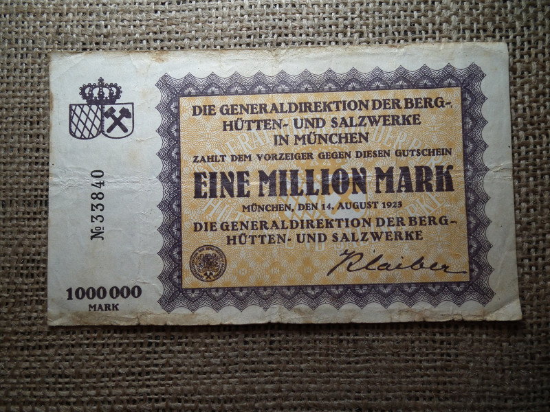 Németország 1 millió márka 1923