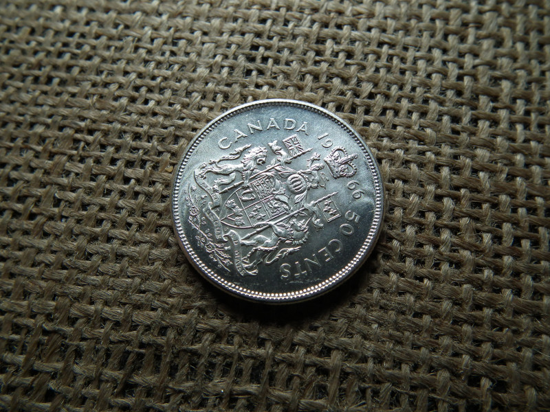 Kanada , ezüst 50 cent 1966 , cents 