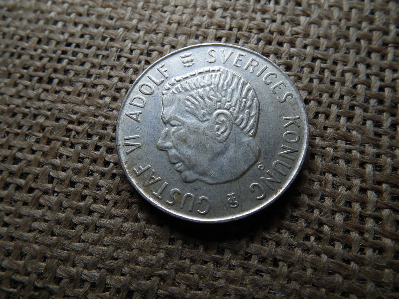 Svédország , ezüst 5 korona 1955 , kronor 