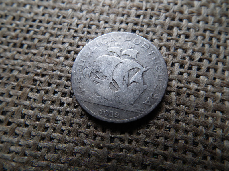 Portugália ezüst 5 escudos 1932 , escudo , ritkább 